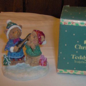 VTG Christmas in Teddy Town #14239 Russ Bear Figurines RARE